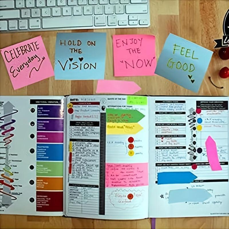 Colorful Sticky Note Set with Leather Packing Box