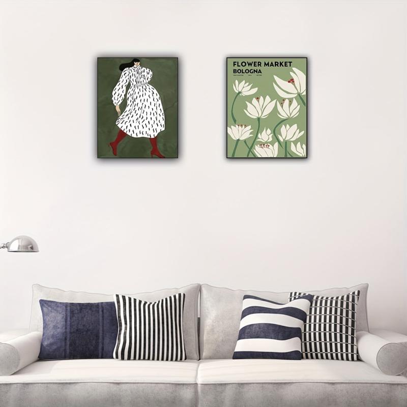 2pcs Matisse Decorative Paintings Printed Canvas Wall Stickers