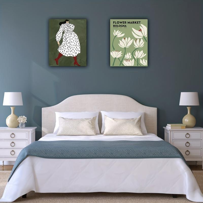 2pcs Matisse Decorative Paintings Printed Canvas Wall Stickers