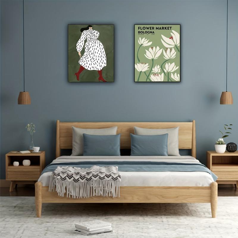 2pcs Matisse Decorative Paintings Printed Canvas Wall Stickers