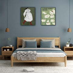 2pcs Matisse Decorative Paintings Printed Canvas Wall Stickers