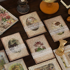 36 Lace Flower Themed Decorative Papers for Scrapbooking, Bullet Journals