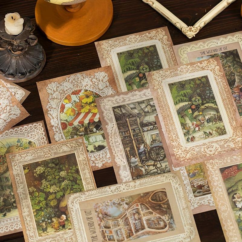 36 Lace Flower Themed Decorative Papers for Scrapbooking, Bullet Journals