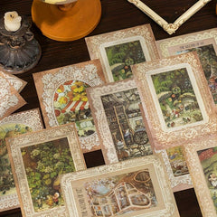 36 Lace Flower Themed Decorative Papers for Scrapbooking, Bullet Journals