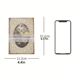 36 Lace Flower Themed Decorative Papers for Scrapbooking, Bullet Journals