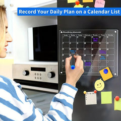 2pcs Acrylic Magnetic Calendar Sets for Fridge