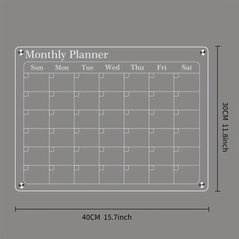 2pcs Acrylic Magnetic Calendar Sets for Fridge