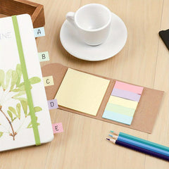 120sheets Cowhide Note Stickers Sticky Notes Memo Pad Set