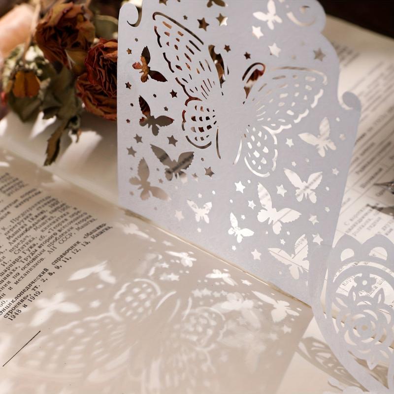 10 Sheets Vintage Hollow Out Lace Scrapbook Paper Card Non Sticky