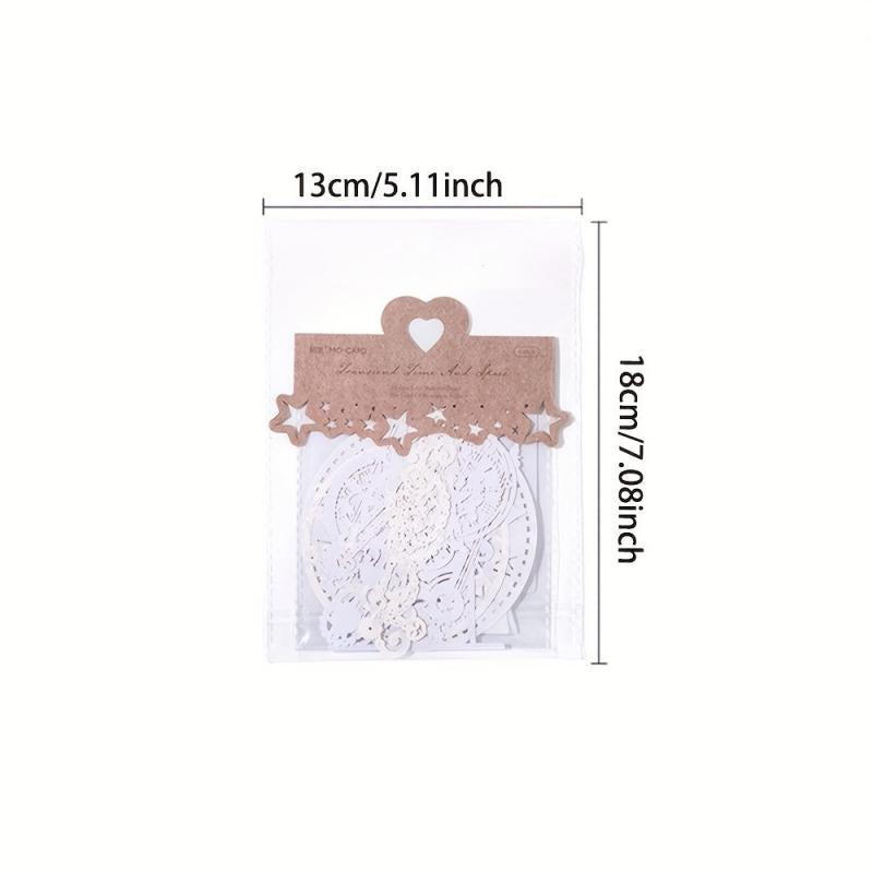 10 Sheets Vintage Hollow Out Lace Scrapbook Paper Card Non Sticky