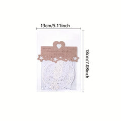 10 Sheets Vintage Hollow Out Lace Scrapbook Paper Card Non Sticky