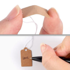 200pcs Brown Jewelry Gift Tags with Strings