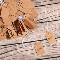 200pcs Brown Jewelry Gift Tags with Strings