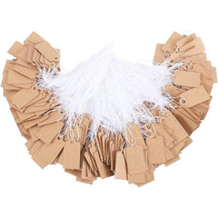 200pcs Brown Jewelry Gift Tags with Strings