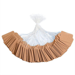 200pcs Brown Jewelry Gift Tags with Strings