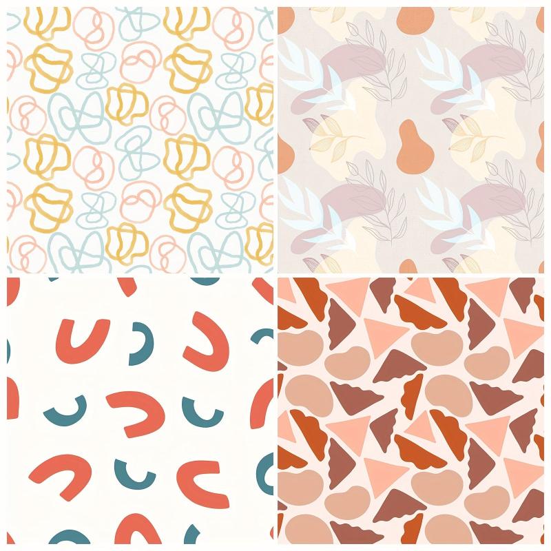 12pcs Bohemian Series Brochure Material Paper, DIY Photo Album Scrapbook Paper