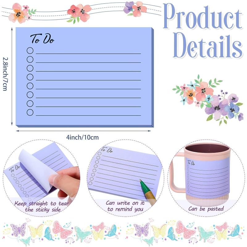 1pc To Do List Sticky Notes Self Adhesive Note Pads Planner Reminder Study Home