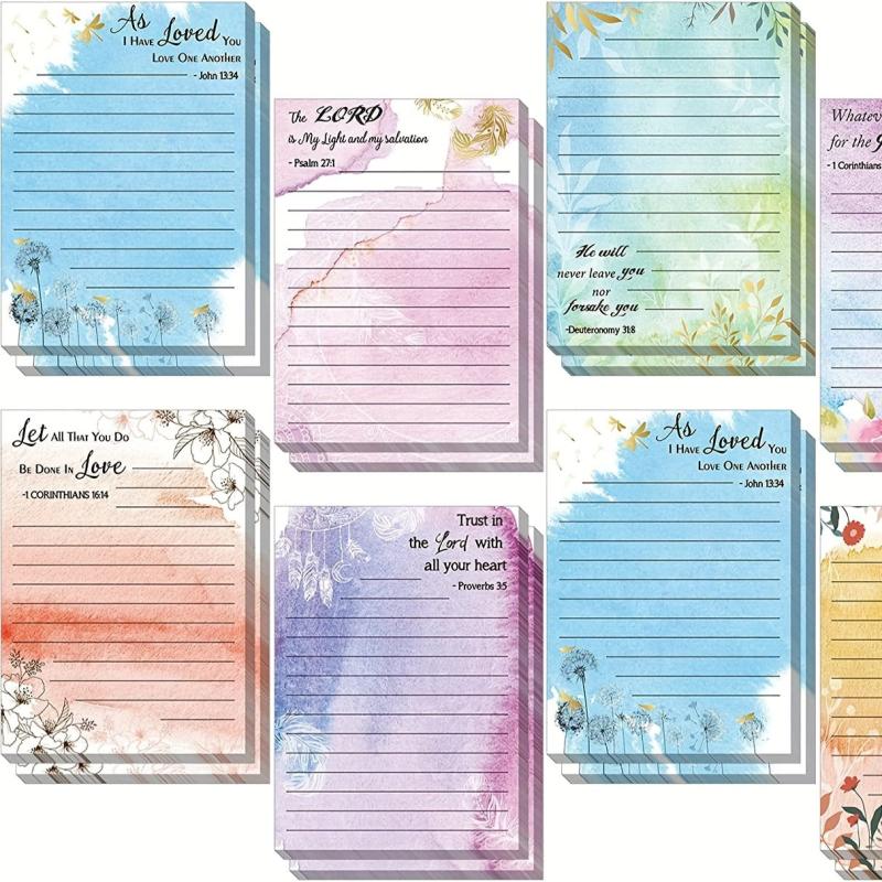 Colorful Flower Memo Notebook with Sticky Notes