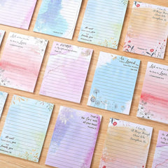 Colorful Flower Memo Notebook with Sticky Notes