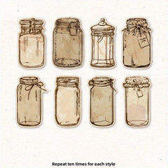 80pcs Hobo Moon Series Sticky Notes