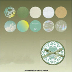 20pcs Paper with Sunset Series Decoration for Diary