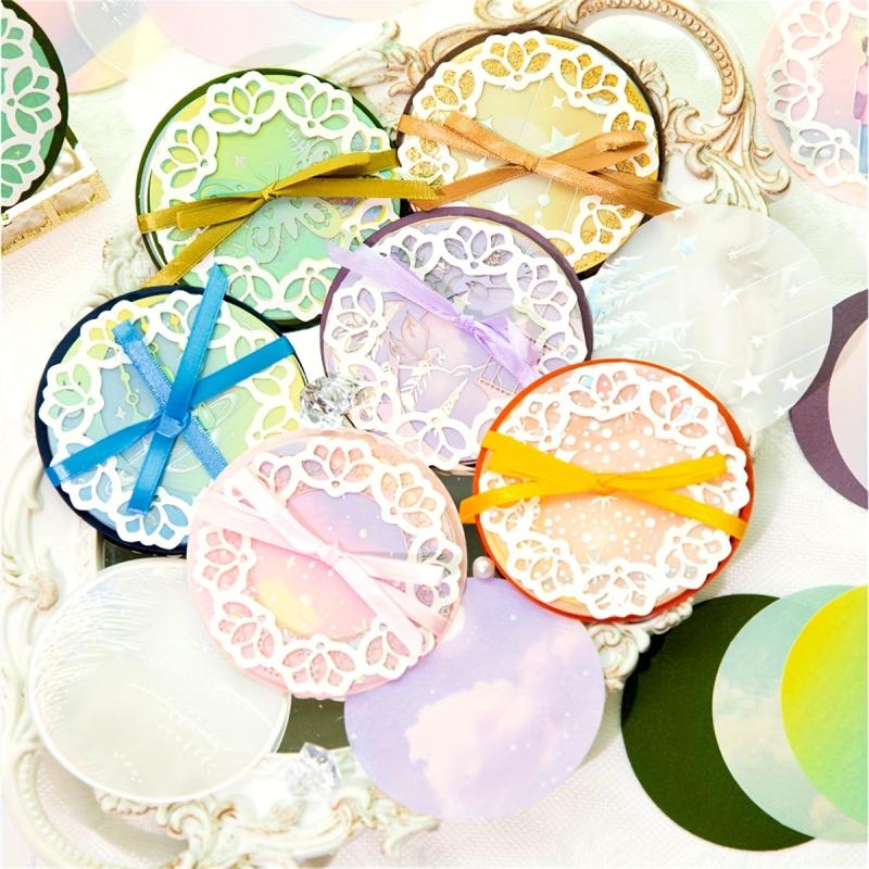 20pcs Paper with Sunset Series Decoration for Diary