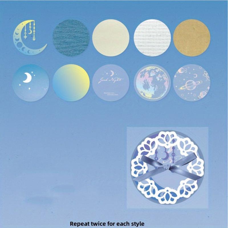 20pcs Paper with Sunset Series Decoration for Diary