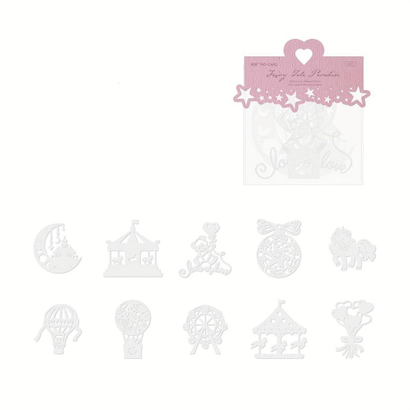 10pcs Cutout Lace Paper The Enlightenment Series DIY Decorative Collage Material