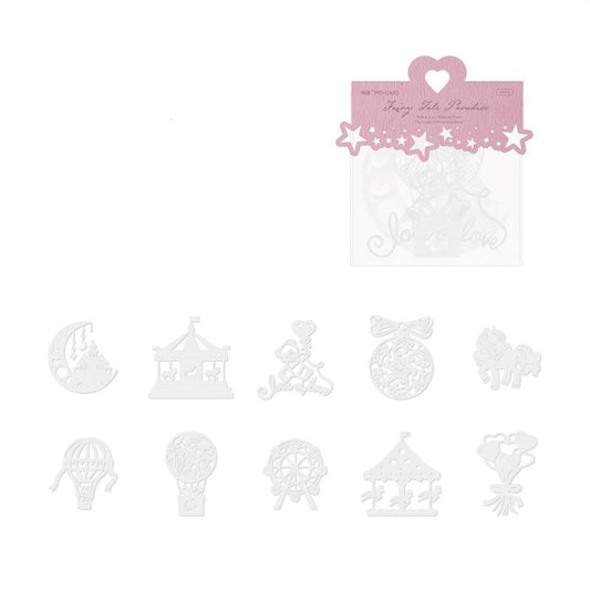 10pcs Cutout Lace Paper The Enlightenment Series DIY Decorative Collage Material