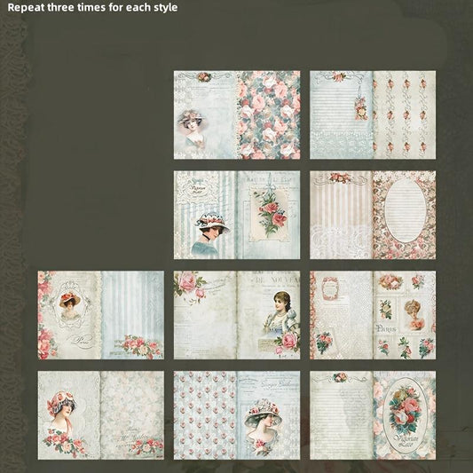 30pcs Manor Maiden Series Large Size Character Notebook for Students