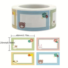 Cute Cartoon Name Sticker for Kids, Self-adhesive Label