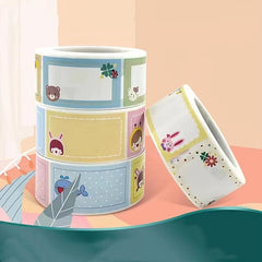 Cute Cartoon Name Sticker for Kids, Self-adhesive Label