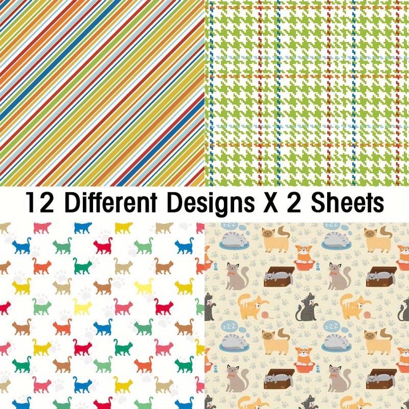 Cat Pattern Cardstock Scrapbook Paper Pad