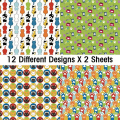 Cat Pattern Cardstock Scrapbook Paper Pad