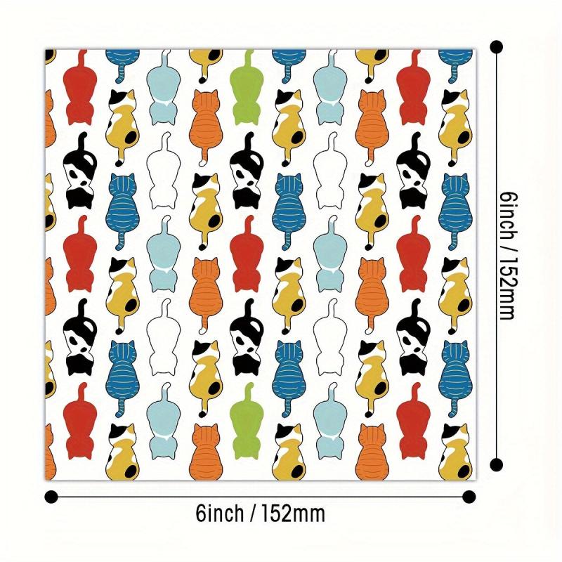 Cat Pattern Cardstock Scrapbook Paper Pad