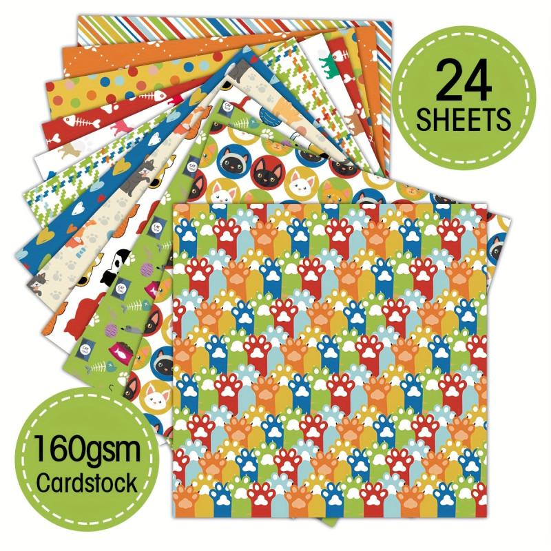 Cat Pattern Cardstock Scrapbook Paper Pad