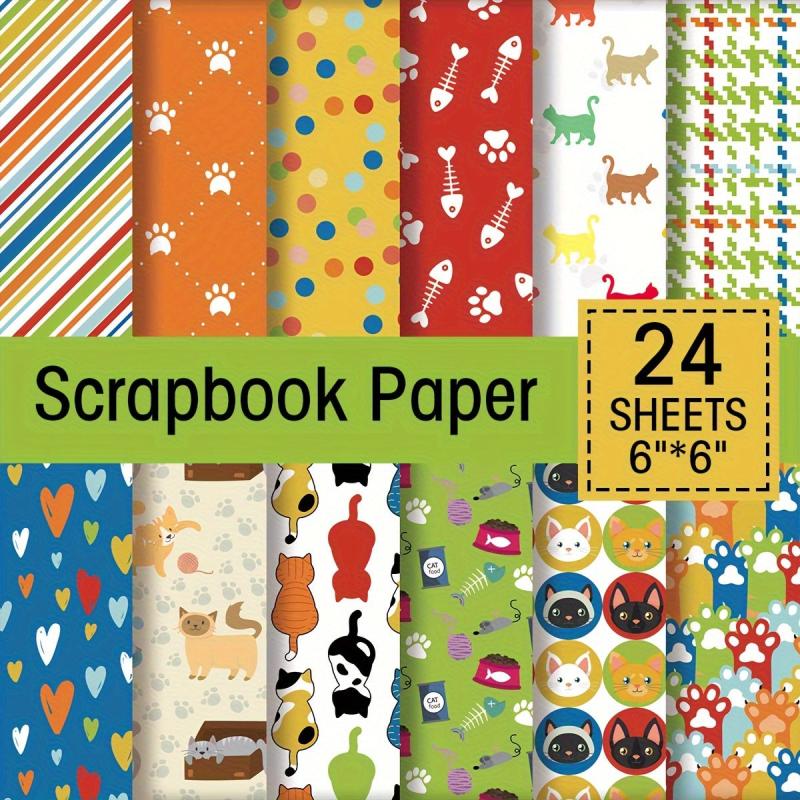 Cat Pattern Cardstock Scrapbook Paper Pad