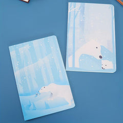 Polar Bear Stripe Car Line Notebook Set of 4