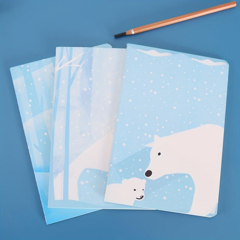 Polar Bear Stripe Car Line Notebook Set of 4