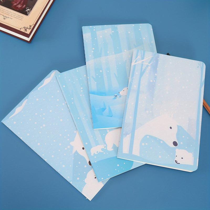 Polar Bear Stripe Car Line Notebook Set of 4