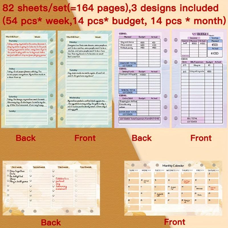 A6 Binder Replacement Core with Monthly and Weekly Plans