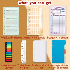 A6 Binder Replacement Core with Monthly and Weekly Plans
