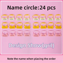 24pcs Custom Shoe Name Labels for Students' Items, Laser Engraved