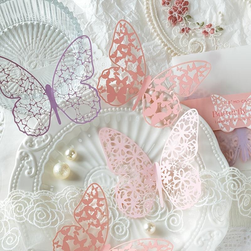 36pcs Butterfly Paper Decorations for Scrapbooking DIY Journal Card Making
