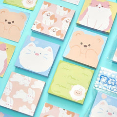 100 Sheets Cartoon Animal Memo Pad Scrapbook DIY Decorative Material