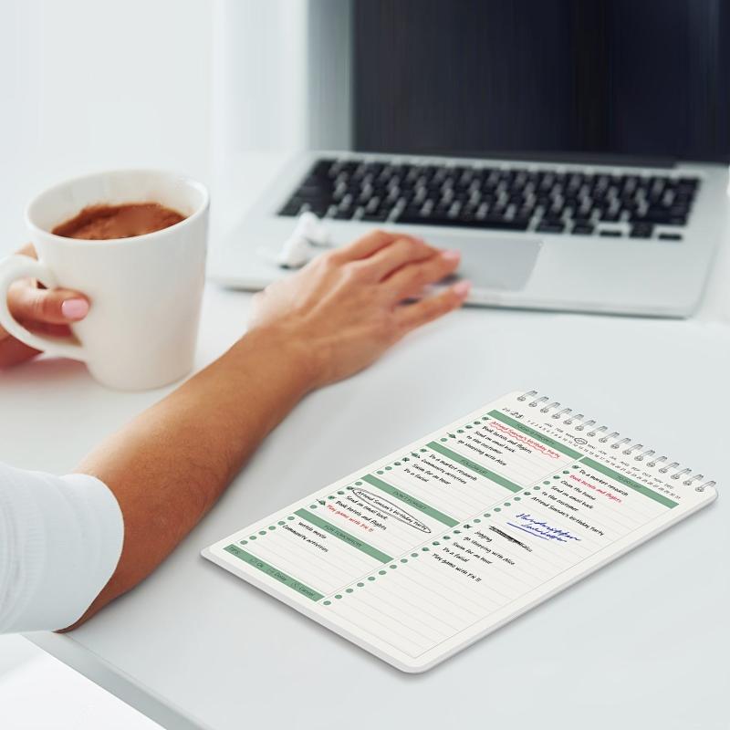 Daily To Do List Notepad - Spiral Bound Daily Planner 52 Sheets