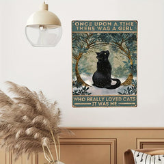 Retro Cat Decoration Painting & Tin Metal Sign