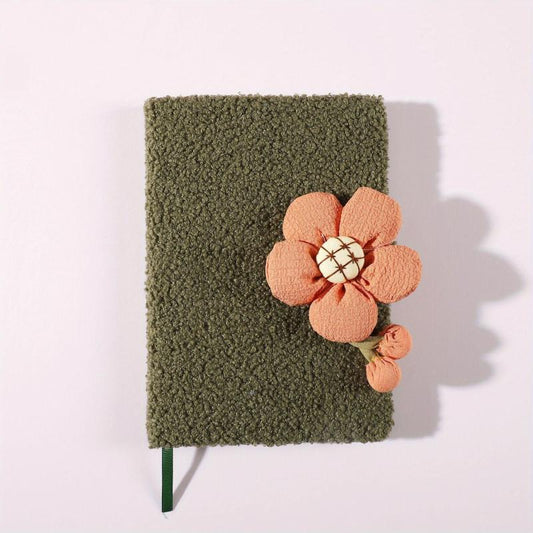 Fabric Plush Magnetic Buckle Journal Book