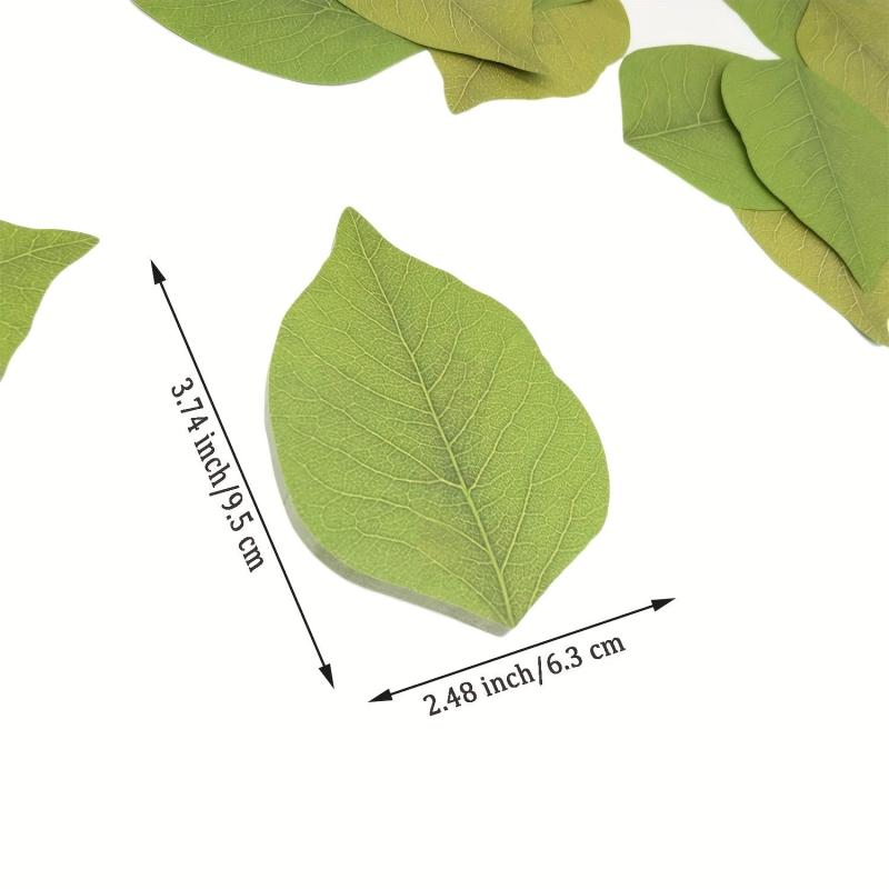 50 Sheets Leaf Sticky Notes Memo Pad Paper Sticker Pads Office Supplies