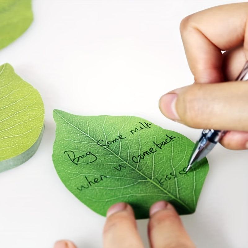 50 Sheets Leaf Sticky Notes Memo Pad Paper Sticker Pads Office Supplies